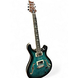 Used PRS SE HOLLOWBODY II PIEZO PEACOCK BLUE Solid Body Electric Guitar