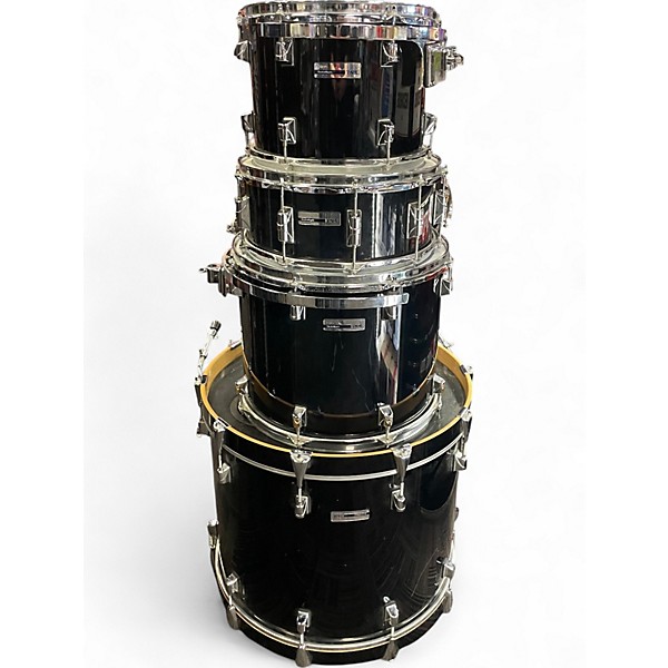 Used Taye Drums 4 Piece Studio Maple 4 Piece Black Drum Kit