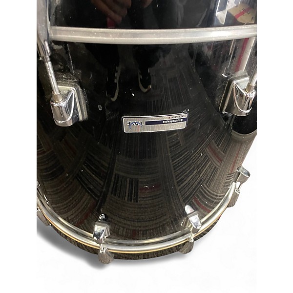 Used Taye Drums 4 Piece Studio Maple 4 Piece Black Drum Kit
