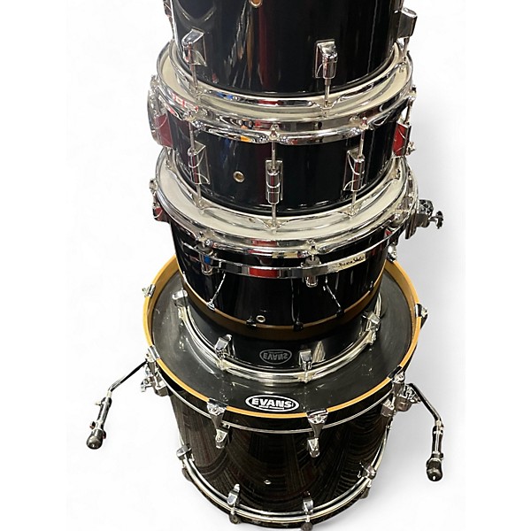 Used Taye Drums 4 Piece Studio Maple 4 Piece Black Drum Kit