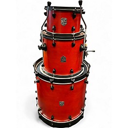 Used SJC Drums 3 Piece 3 Piece Custom Black and Red Drum Kit