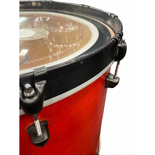 Used SJC Drums 3 Piece 3 Piece Custom Black and Red Drum Kit