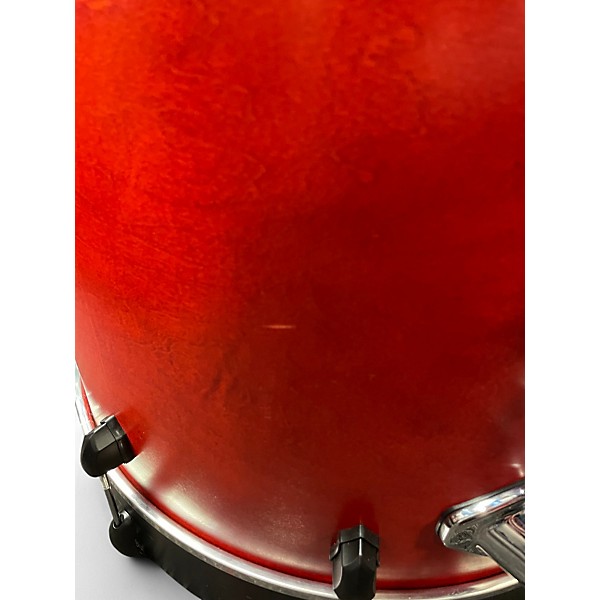 Used SJC Drums 3 Piece 3 Piece Custom Black and Red Drum Kit