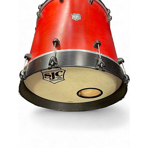 Used SJC Drums 3 Piece 3 Piece Custom Black and Red Drum Kit