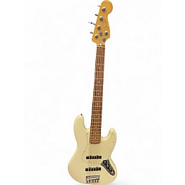 Used Fender Standard Jazz Bass V 5 String Olympic White Electric Bass Guitar