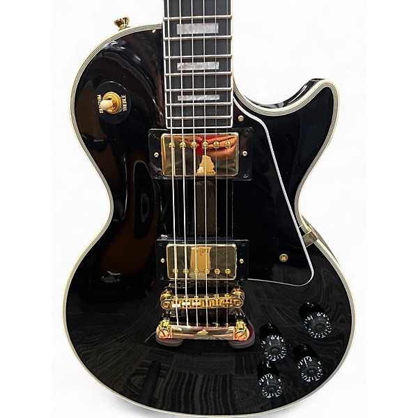 Used Epiphone Les Paul Custom Black Solid Body Electric Guitar