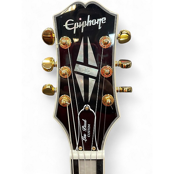 Used Epiphone Les Paul Custom Black Solid Body Electric Guitar