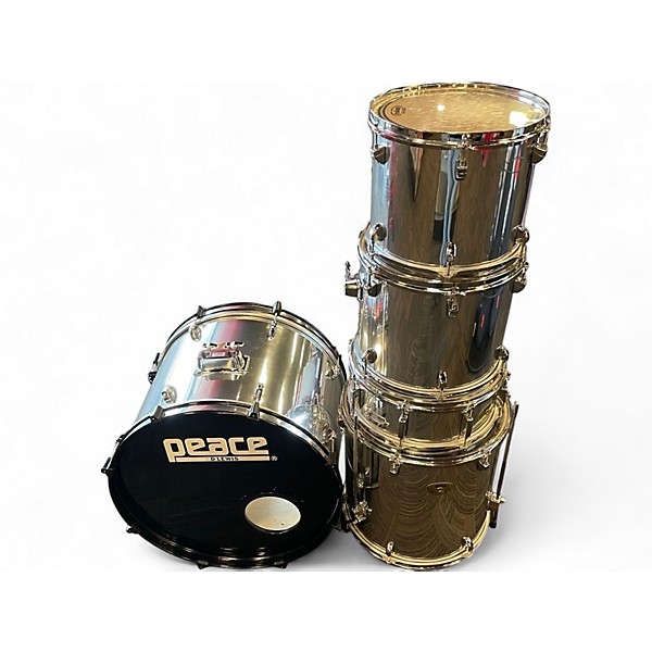 Used Peace 5 Piece PEACE Silver Drum Kit