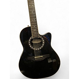 Used Ovation 1866 Legend Black 12 String Acoustic Electric Guitar