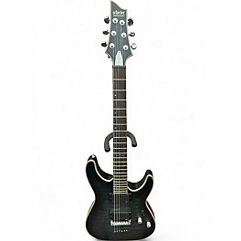 Used Schecter Guitar Research C1 Platinum Trans Black Solid Body Electric Guitar