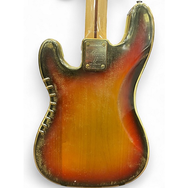 Vintage 1973 Fender Precision Bass 3 Color Sunburst Electric Bass Guitar