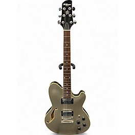 Used Ibanez Talman TM71 Silver Hollow Body Electric Guitar