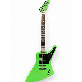 Used HardLuck Kings Lady Luck Neon Green Solid Body Electric Guitar