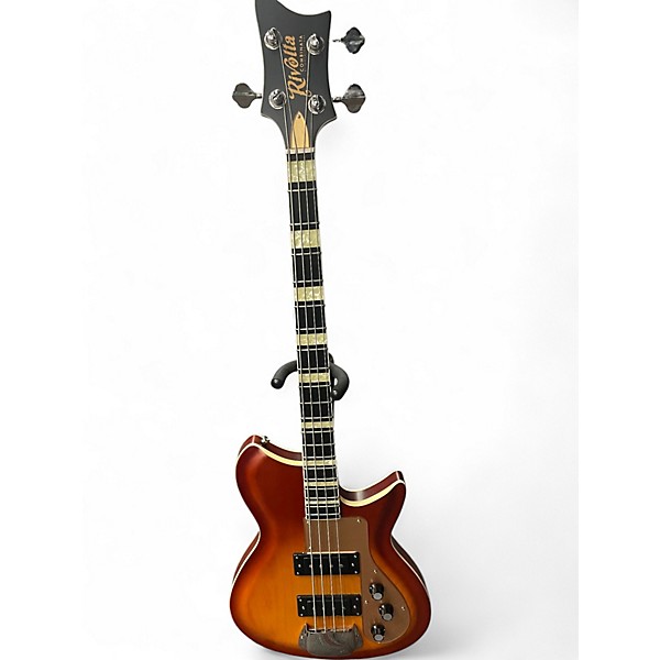 Used Novo Rivolita Cherry Sunburst Electric Bass Guitar