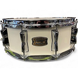 Used Yamaha 5.5X14 Stage Custom Snare White Drum
