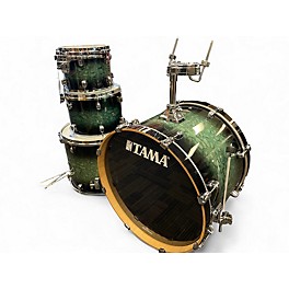 Used TAMA 4 Piece Starclassic Green burst Drum Kit