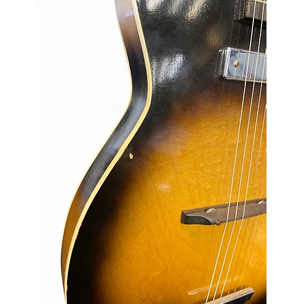 Vintage 1960s Harmony H45 Stratotone 2 Color Sunburst Hollow Body Electric Guitar