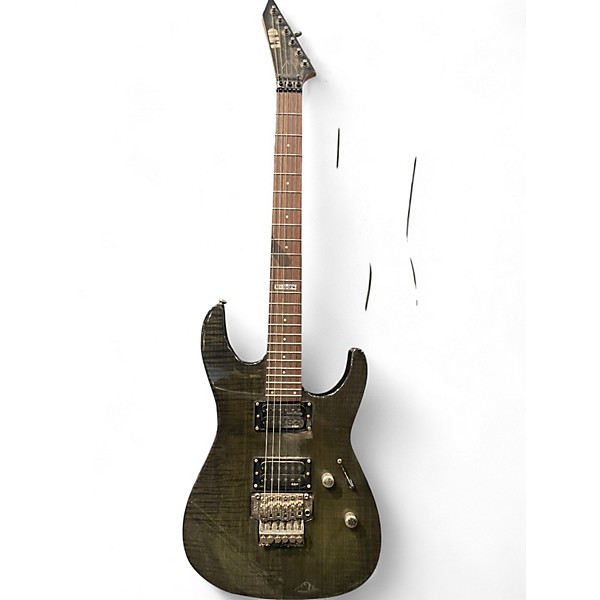 Used Ltd M-100FM Trans Green Solid Body Electric Guitar