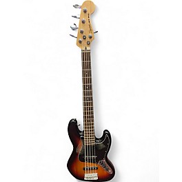 Used Squier Affinity Jazz Bass V 5 String 3 Tone Sunburst Electric Bass Guitar