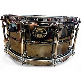 Used Ludwig 14X6.5 Black Magic Snare Black Nickle over Brass Drum