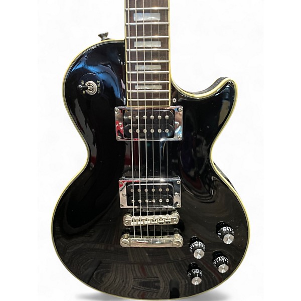 Used Epiphone Les Paul Custom Black and White Solid Body Electric Guitar