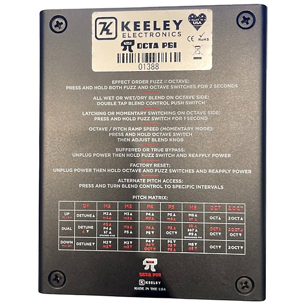 Used Keeley Fuzz Effect Pedal