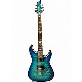 Used Schecter Guitar Research Omen Extreme 6 Ocean Blue Burst Solid Body Electric Guitar