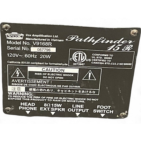 Used VOX AC15C1 15W Tube Guitar Combo Amp