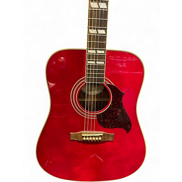 Used Epiphone Hummingbird Artist Wine Red Acoustic Guitar