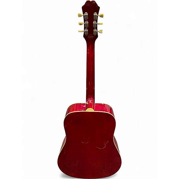 Used Epiphone Hummingbird Artist Wine Red Acoustic Guitar