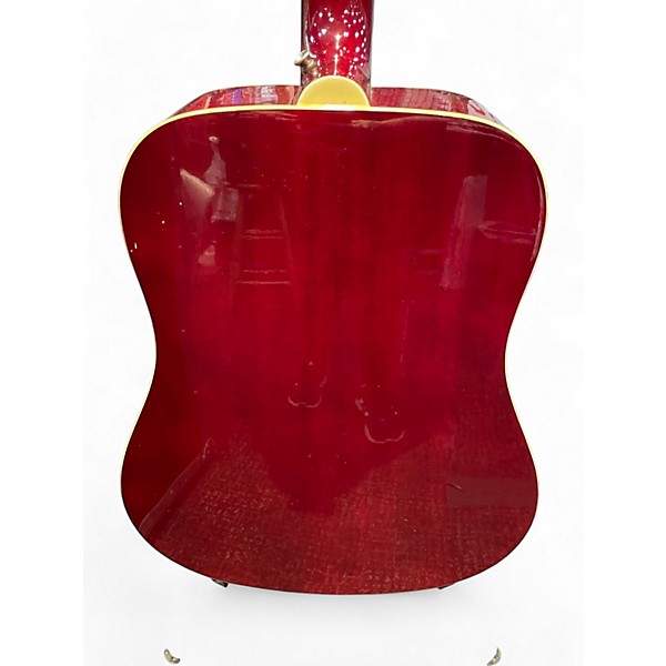 Used Epiphone Hummingbird Artist Wine Red Acoustic Guitar