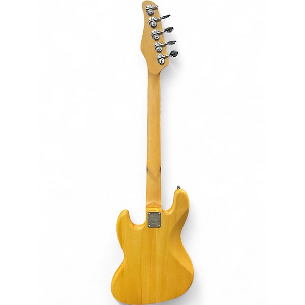 Used Schecter Guitar Research J5 Yellow Electric Bass Guitar