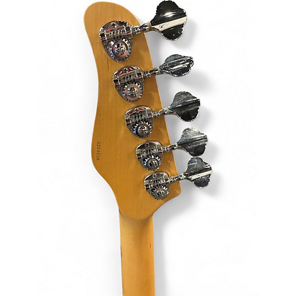 Used Schecter Guitar Research J5 Yellow Electric Bass Guitar