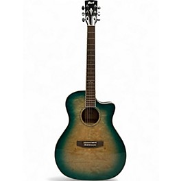 Used 2021 Cort ga-qf cbb coral blue Acoustic Guitar