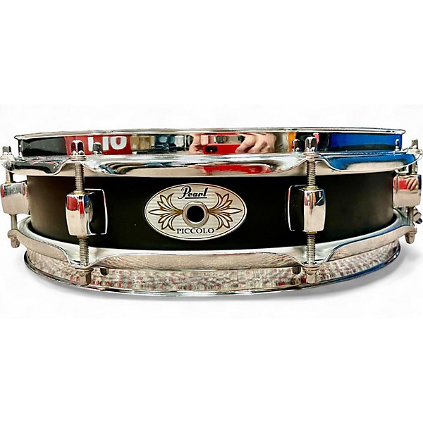 Used Pearl 13in Piccolo Steel Snare Black Drum
