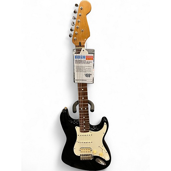 Used Fender Player Stratocaster Black and White Solid Body Electric Guitar,Specials : American Fashion Style Bags On Sale