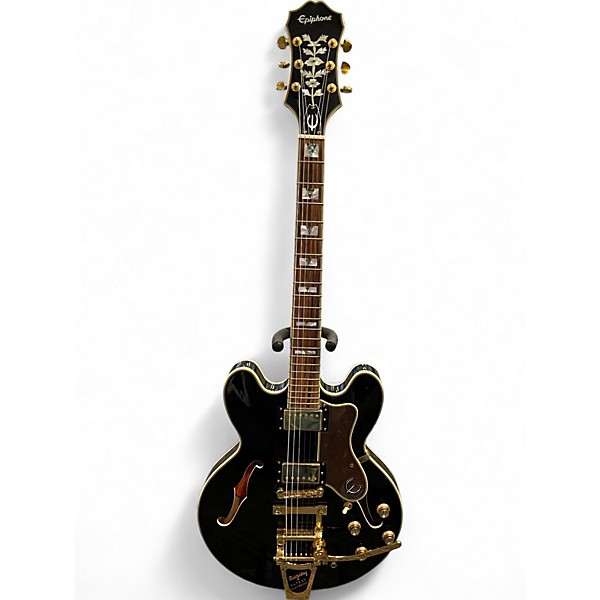 Used Epiphone Sheraton II Pro Black Hollow Body Electric Guitar