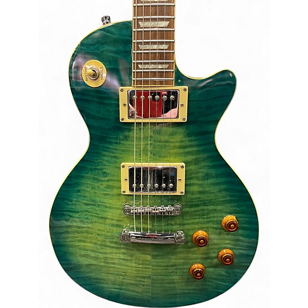 Used Agile Dauntless QUILTED TEAL BURST Solid Body Electric Guitar,Specials : American Fashion Style Bags On Sale