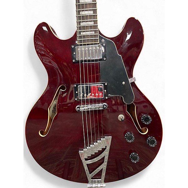 Used D'Angelico Premier Series DC TRANS WINE Hollow Body Electric Guitar