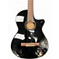 Used Fender CN-140SCE Black Classical Acoustic Electric Guitar