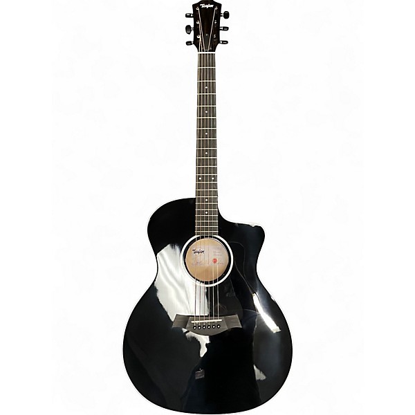 Used Taylor 214CE BLK Plus Grand Auditorium Black Acoustic Electric Guitar