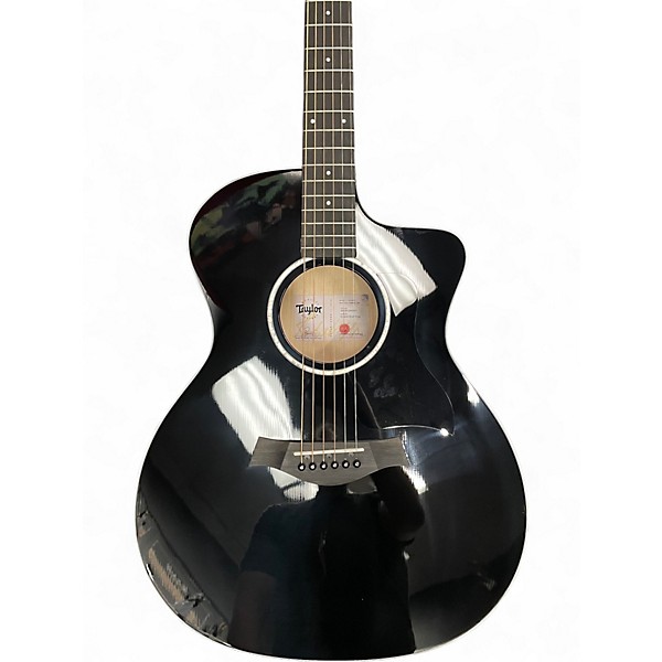 Used Taylor 214CE BLK Plus Grand Auditorium Black Acoustic Electric Guitar