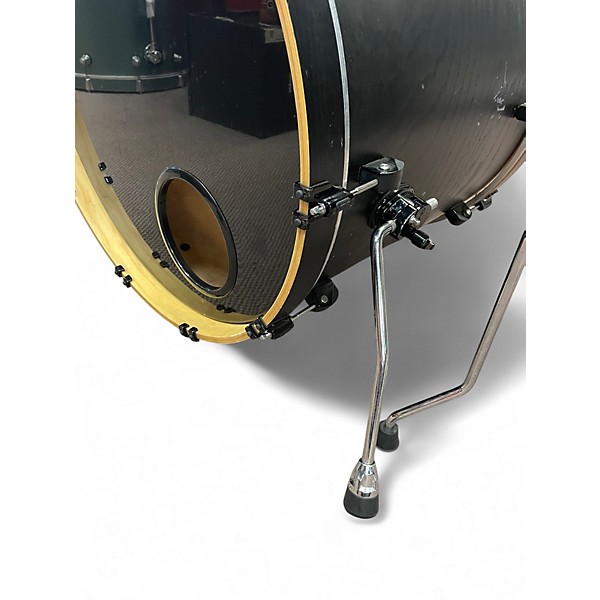 Used Crush Drums & Percussion 3 Piece Chameleon Ash satin trans black Drum Kit