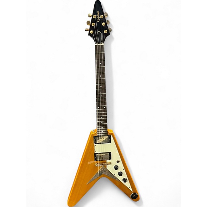 Used 2010 Epiphone Korina Flying V Korina Electric Bass