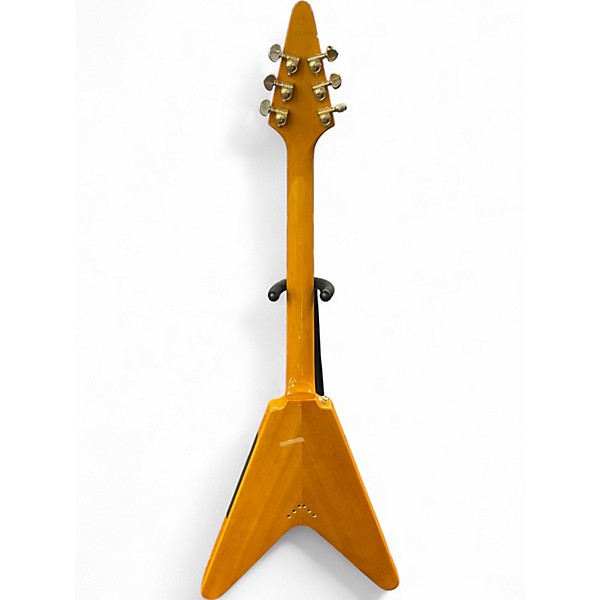 Used 2010 Epiphone Korina Flying V Korina Electric Bass Guitar