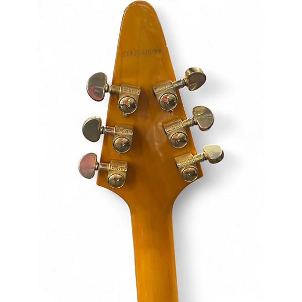 Used 2010 Epiphone Korina Flying V Korina Electric Bass Guitar