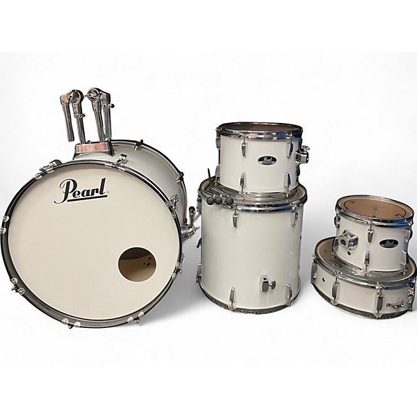 Used Pearl 5 Piece Roadshow white Drum Kit