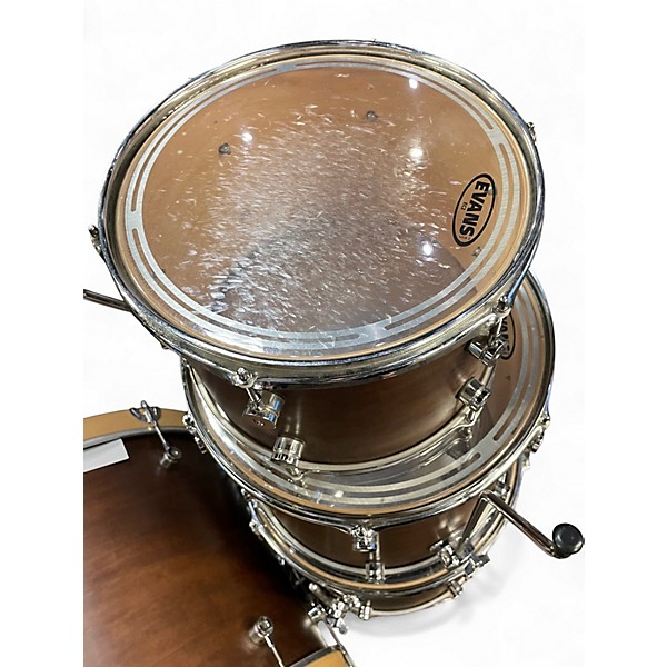 Used 7drums 4 Piece Custom Mahogany 4 Piece Shell Pack 24/13/16/18 Mahogany Drum Kit