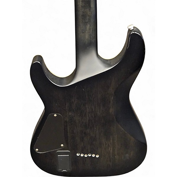 Used Schecter Guitar Research C1 Platinum Trans Black Solid Body Electric Guitar