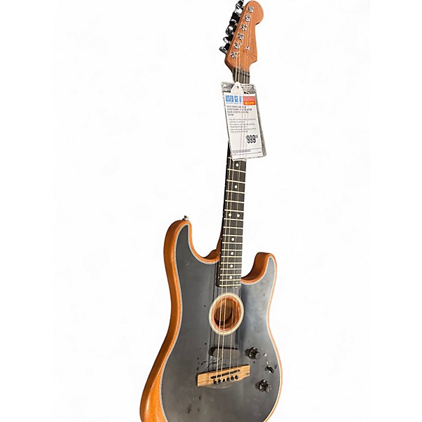 Used Fender American Acoustasonic Stratocaster Black Acoustic Electric Guitar